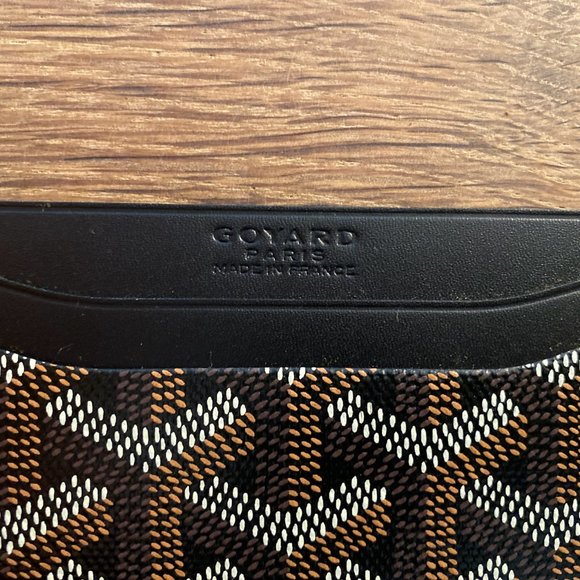 New Goyard SaintSulpice CardHolder- Classic Black Canvas/Leather Compact Wallet - Picture 7 of 10